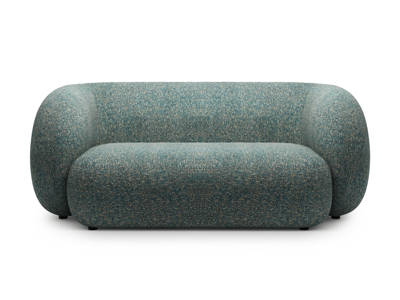 Canapea modulara 2 locuri, Kate, Micadoni Home, 183x99x76 cm, tesatura structurata, albastru melanj - imagine 5